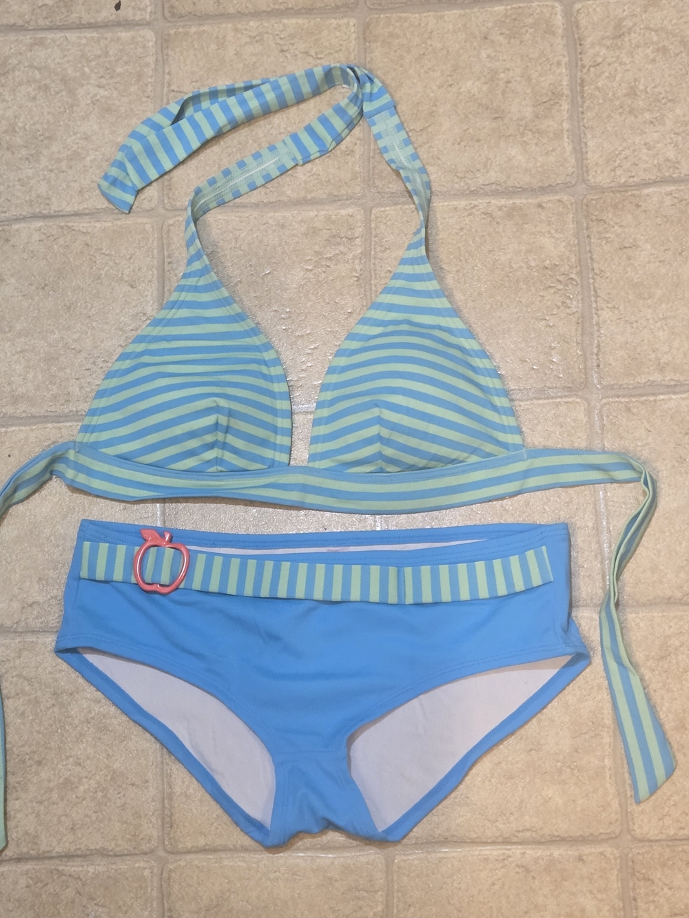 PINK Coral Bikini Set with Script Print - Picture 8 of 16